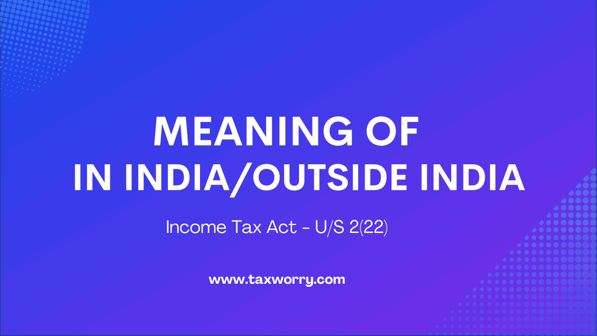 meaning of in india/outside India