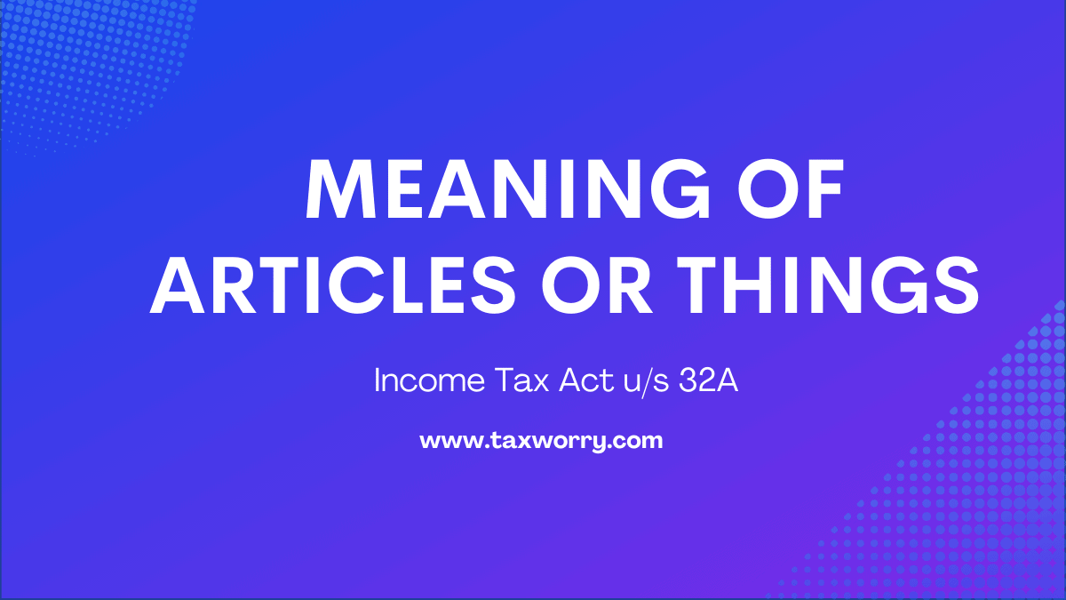 meaning of articles or things