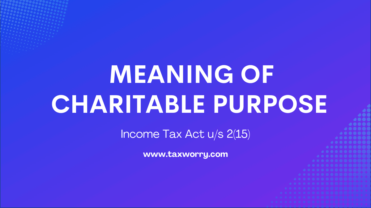 meaning of charitable purpose