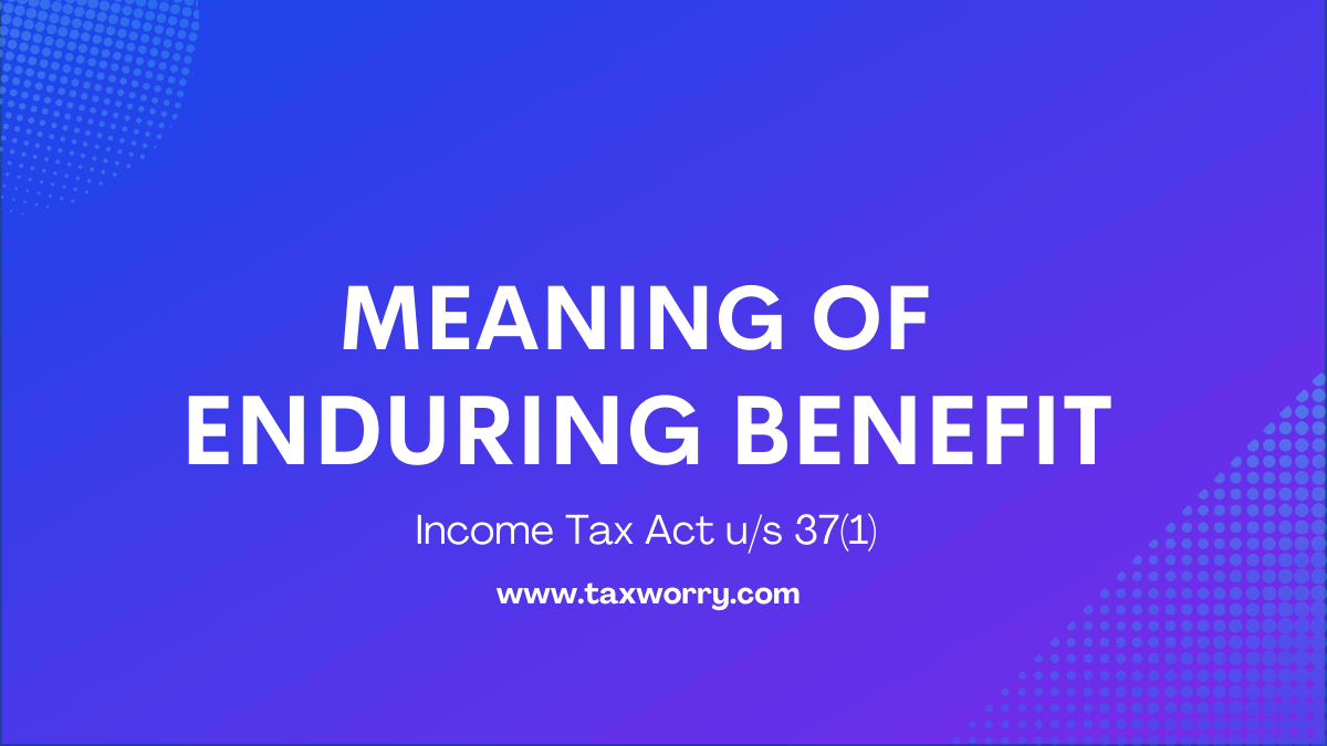 meaning of enduring benefit
