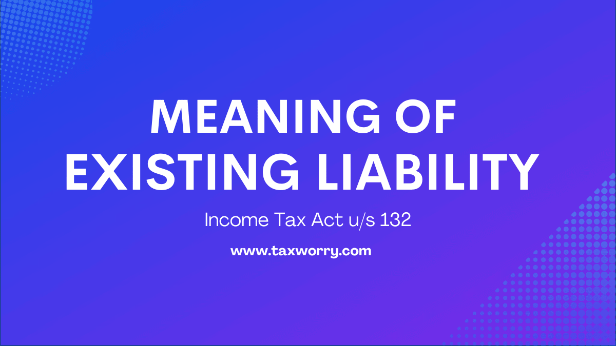 meaning of existing liability