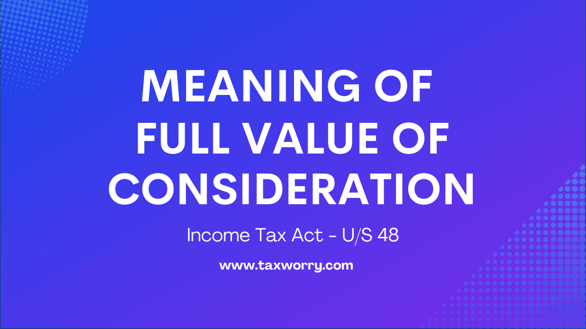 meaning of full value of consideration